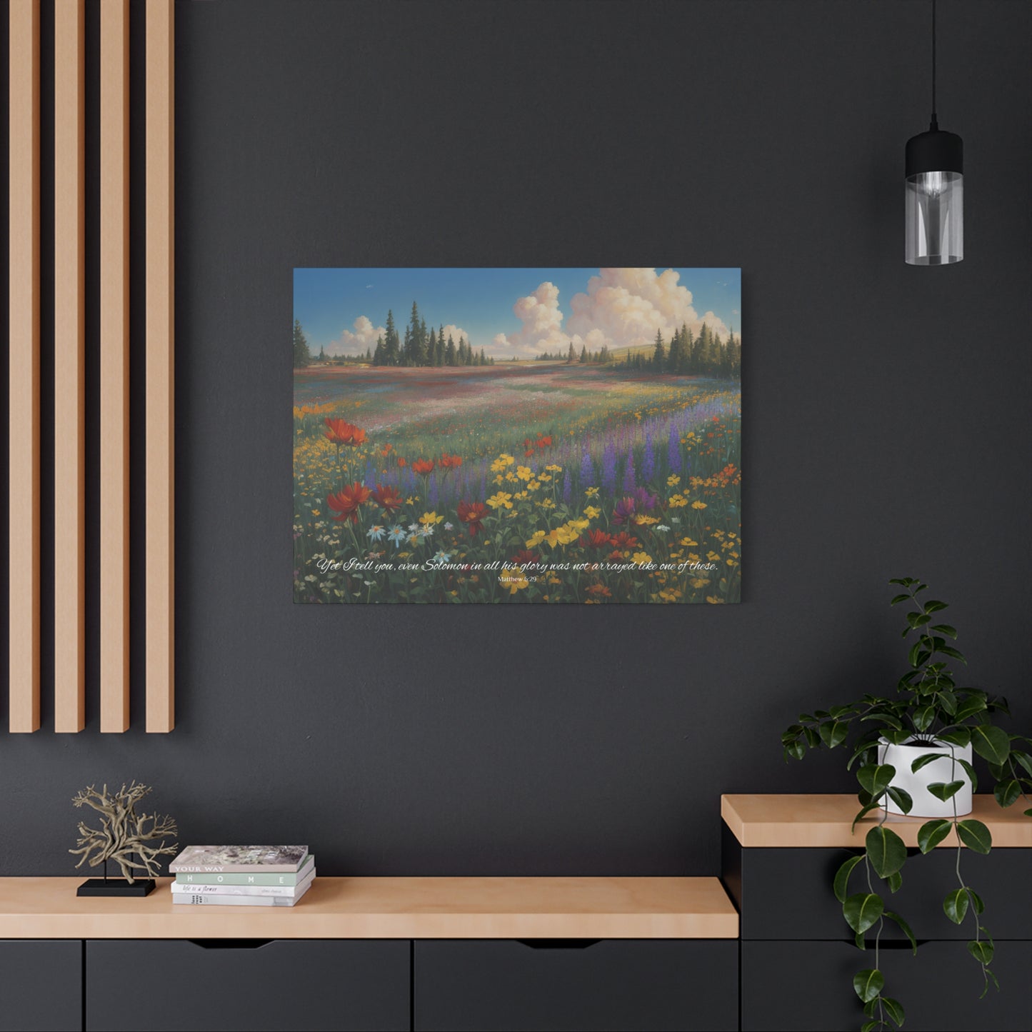 "Even Solomon was not arrayed like these", Matthew 6:29, Oil on Canvas Print