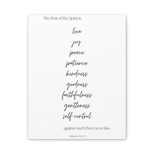 "The fruit of the Spirit is...", Galatians 5:22-23, Canvas print