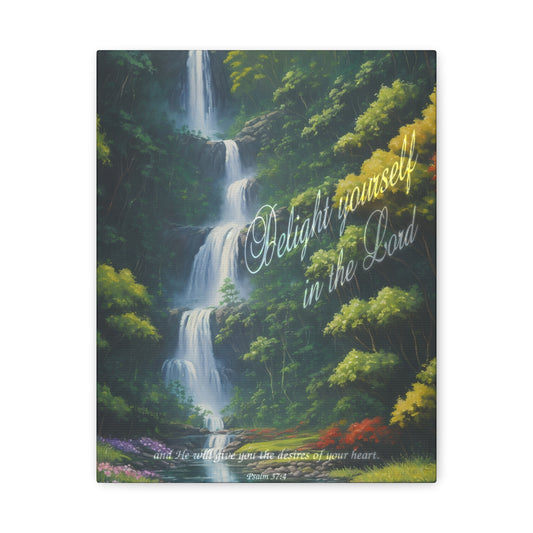 "Delight yourself in the Lord", Psalm 37:4, Oil on Canvas Print