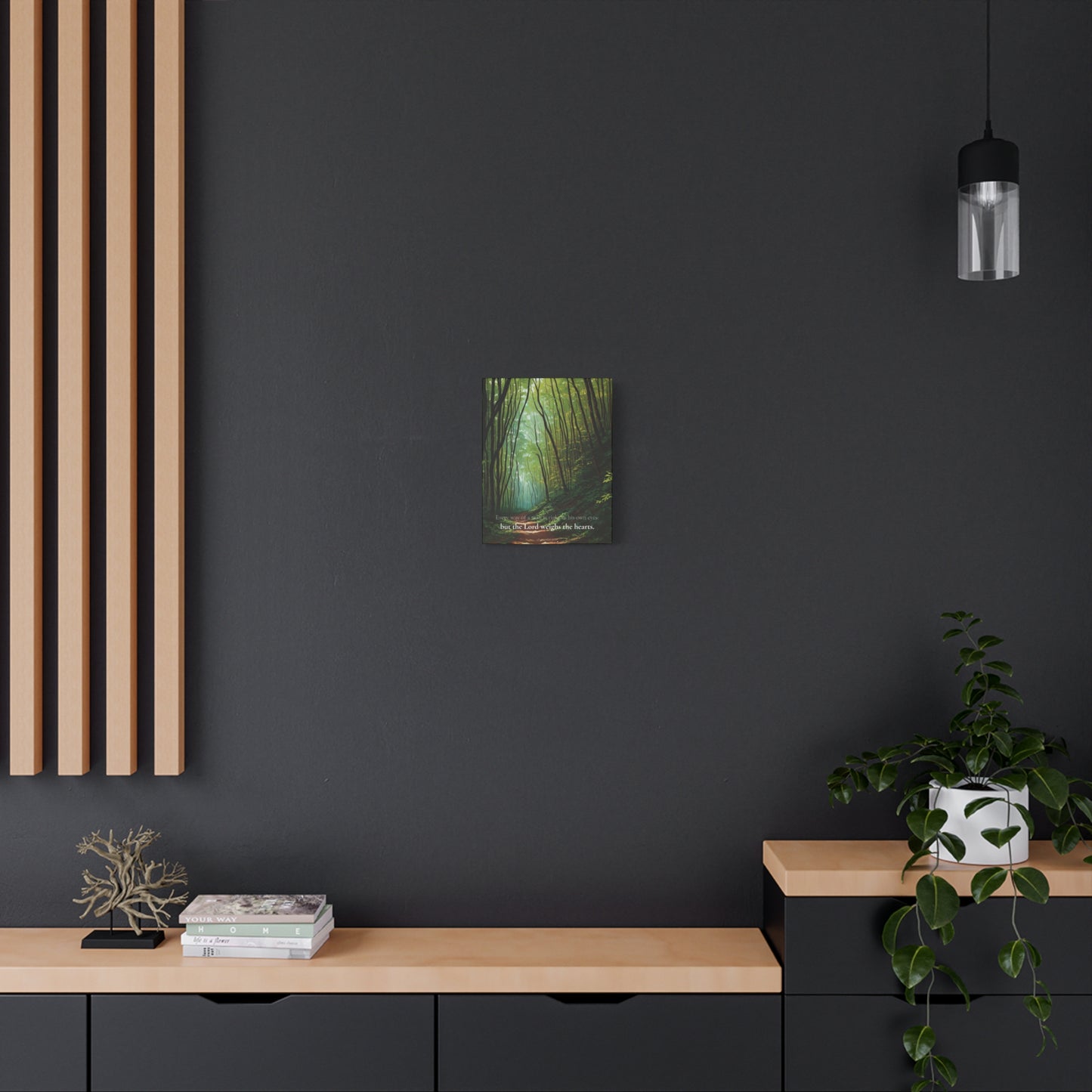 "The Lord weighs the hearts", Proverbs 21:2, Oil on Canvas Print