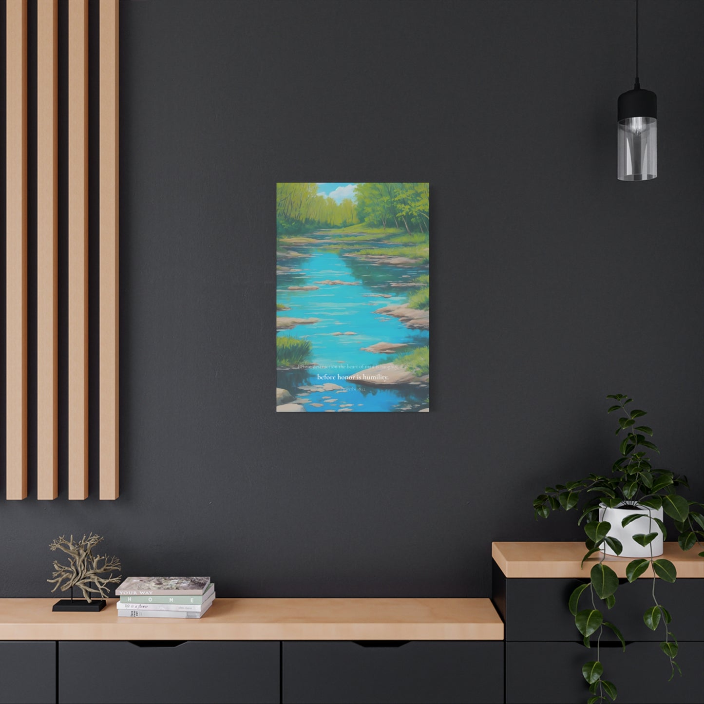 "Before honor is humility", Proverbs 18:12, Oil on Canvas Print