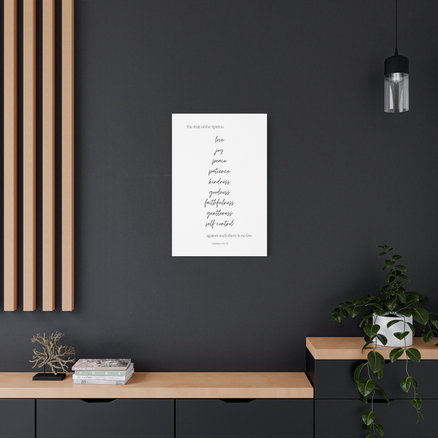 "The fruit of the Spirit is...", Galatians 5:22-23, Canvas print