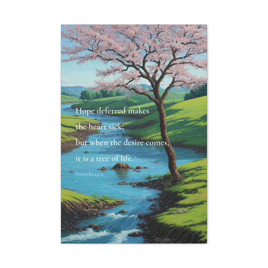 "Hope deferred makes the heart sick", Proverbs 13:12, Oil on Canvas Print