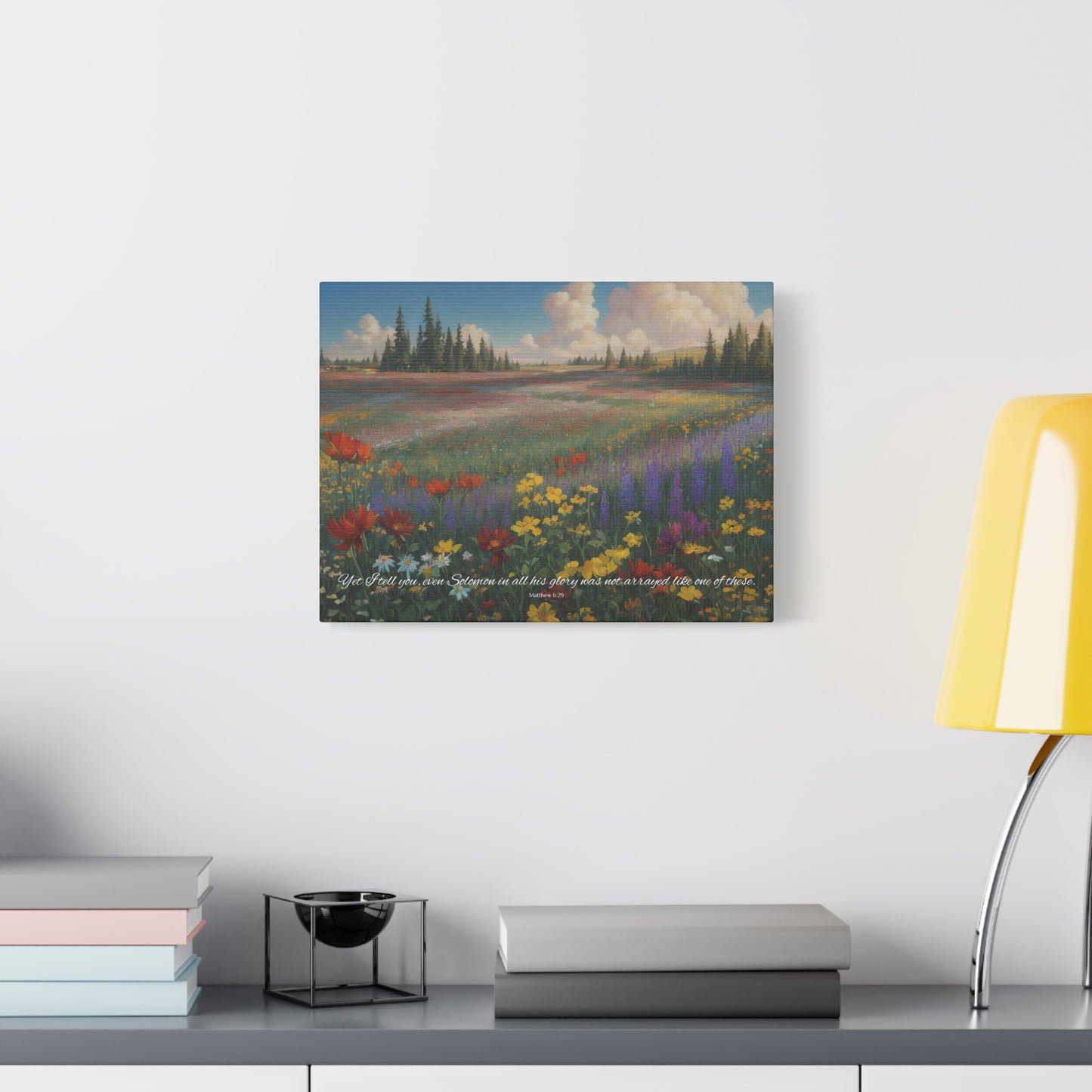 "Even Solomon was not arrayed like these", Matthew 6:29, Oil on Canvas Print