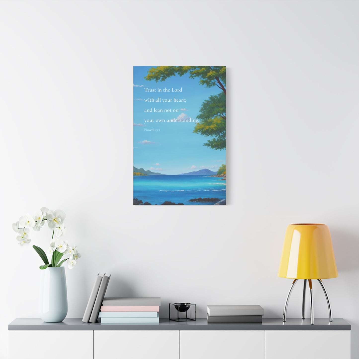 "Trust in the Lord with all your heart" Proverbs 3:5 on Canvas