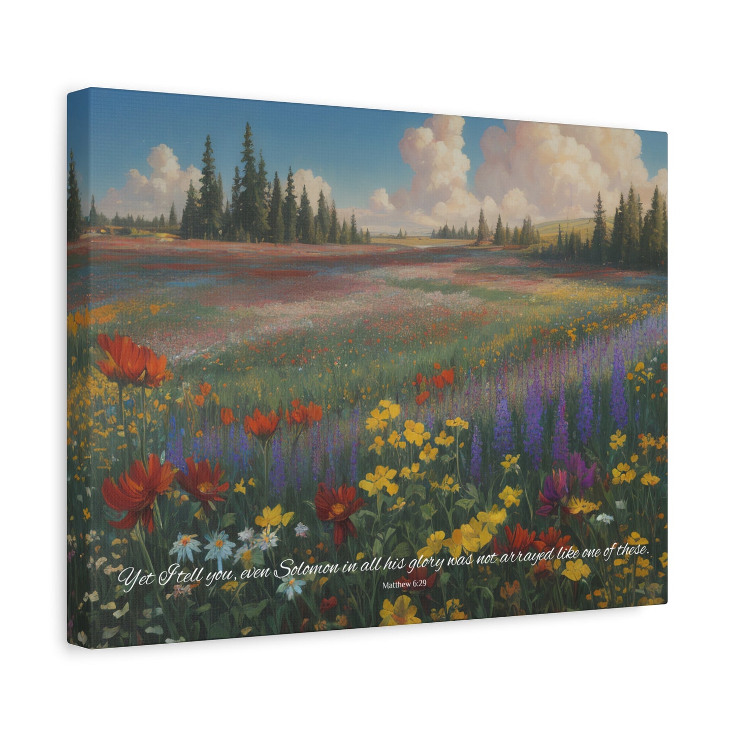 "Even Solomon was not arrayed like these", Matthew 6:29, Oil on Canvas Print