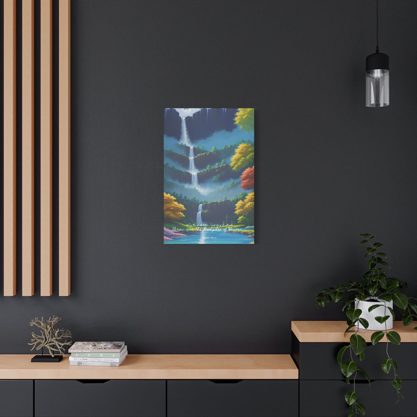 "Throw open the floodgates of Heaven", Malachi 3:10-12, Oil on Canvas Print