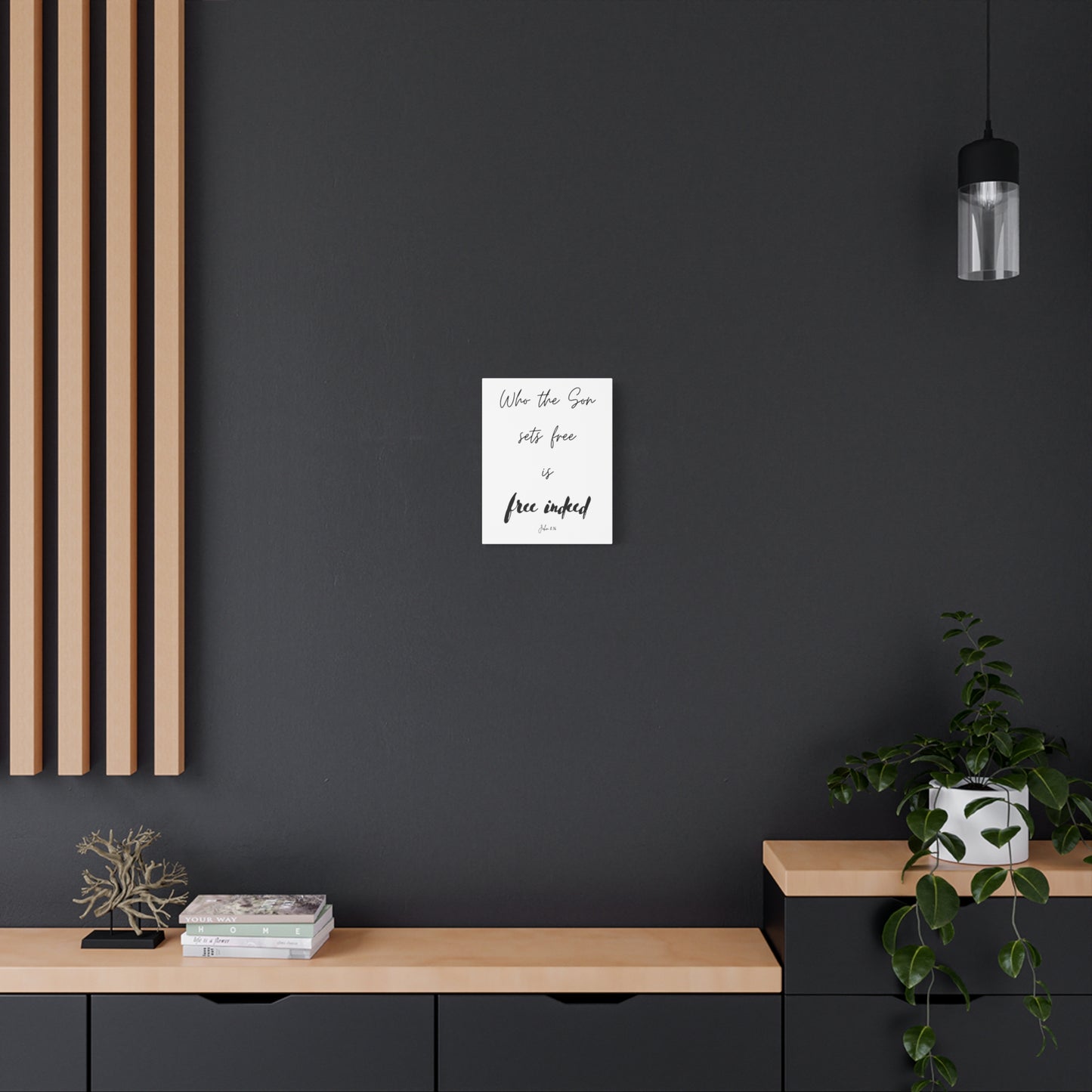 "Who the Son sets free is free indeed", John 8:36, Canvas Print