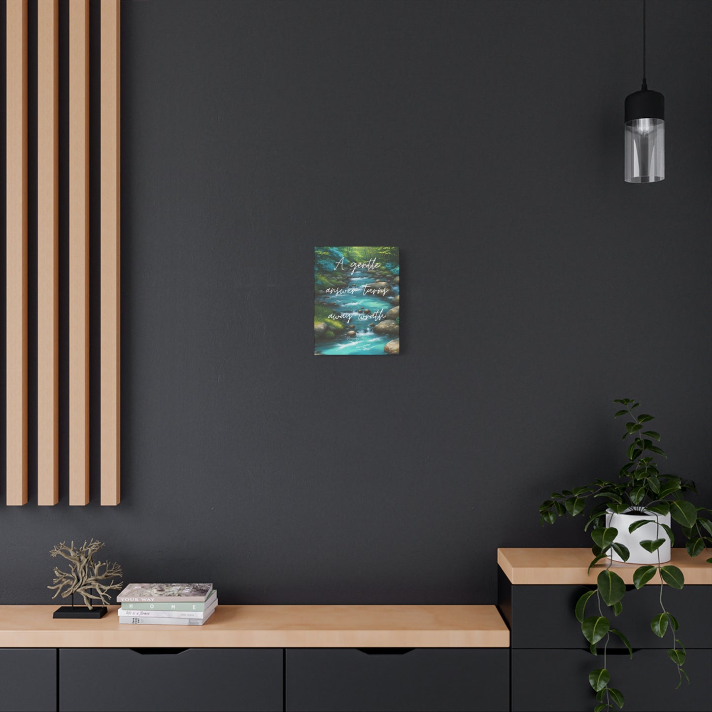 "A gentle answer turns away wrath", Proverbs 15:1, Oil on Canvas Print