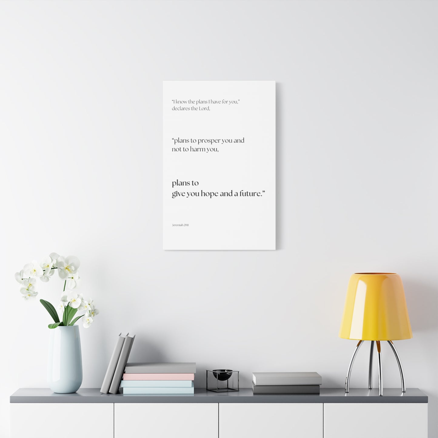 "I know the plans I have for you", Jeremiah 29:11, Canvas Print