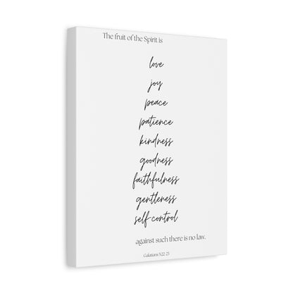 "The fruit of the Spirit is...", Galatians 5:22-23, Canvas print