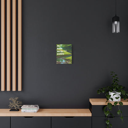 "He leads me by still waters", Psalm 23:2, Oil on Canvas Print