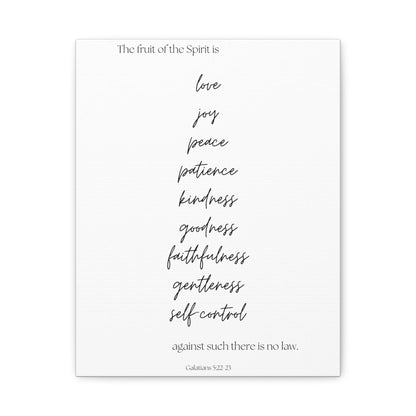 "The fruit of the Spirit is...", Galatians 5:22-23, Canvas print