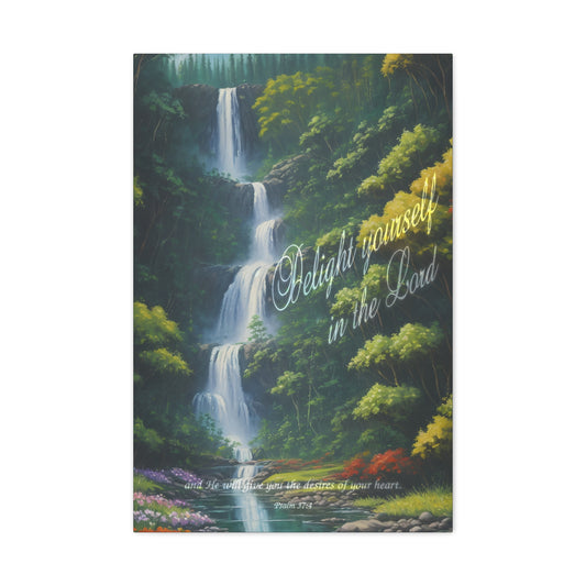 "Delight yourself in the Lord", Psalm 37:4, Oil on Canvas Print
