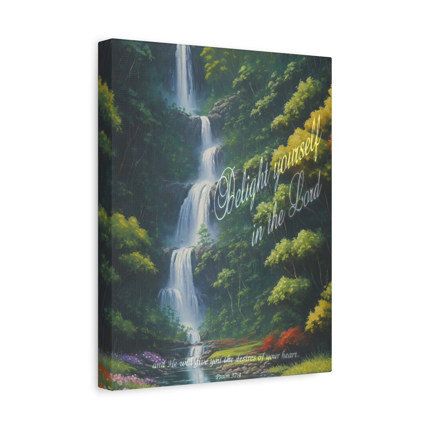 "Delight yourself in the Lord", Psalm 37:4, Oil on Canvas Print