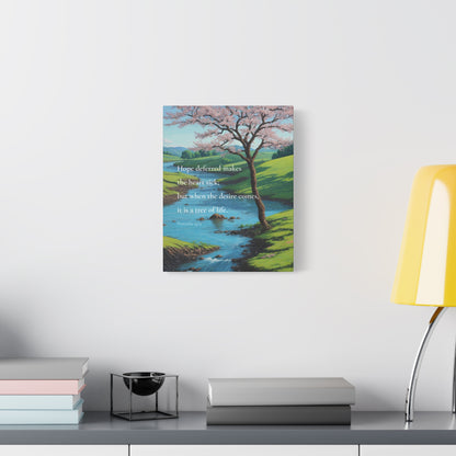 "Hope deferred makes the heart sick", Proverbs 13:12, Oil on Canvas Print