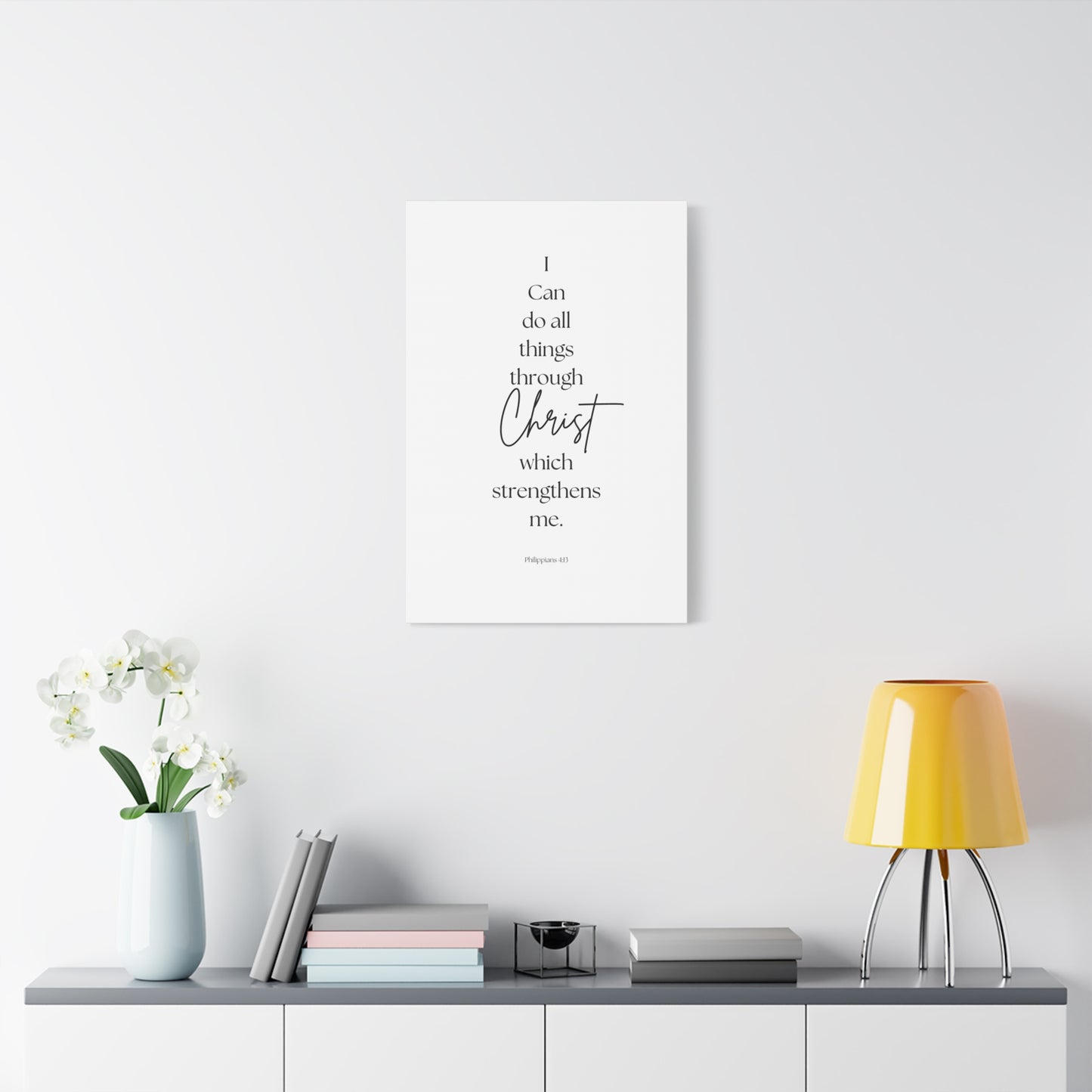 "I can do all things through Christ", Philippians 4:13, Canvas Print