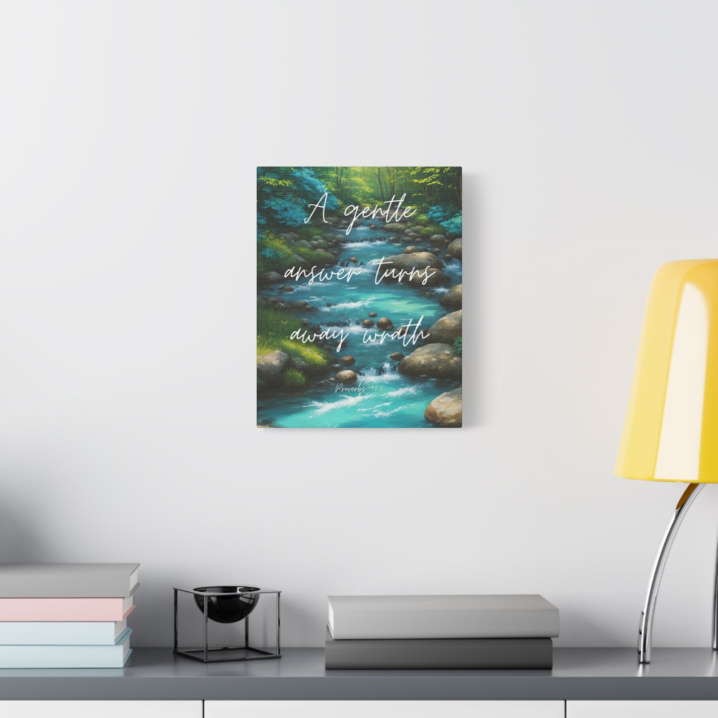 "A gentle answer turns away wrath", Proverbs 15:1, Oil on Canvas Print