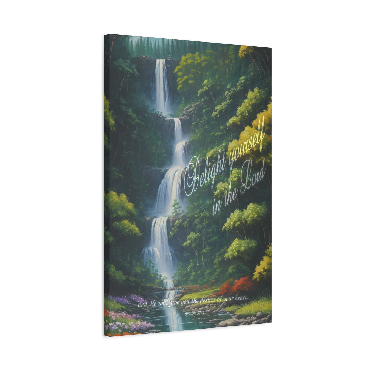 "Delight yourself in the Lord", Psalm 37:4, Oil on Canvas Print