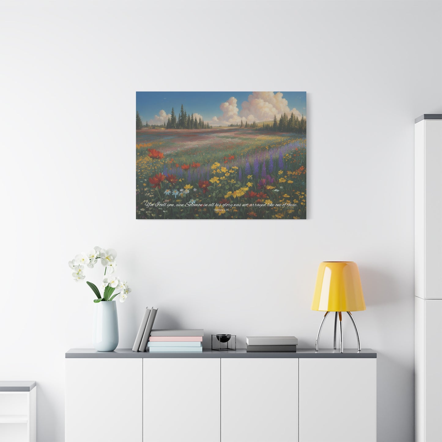 "Even Solomon was not arrayed like these", Matthew 6:29, Oil on Canvas Print